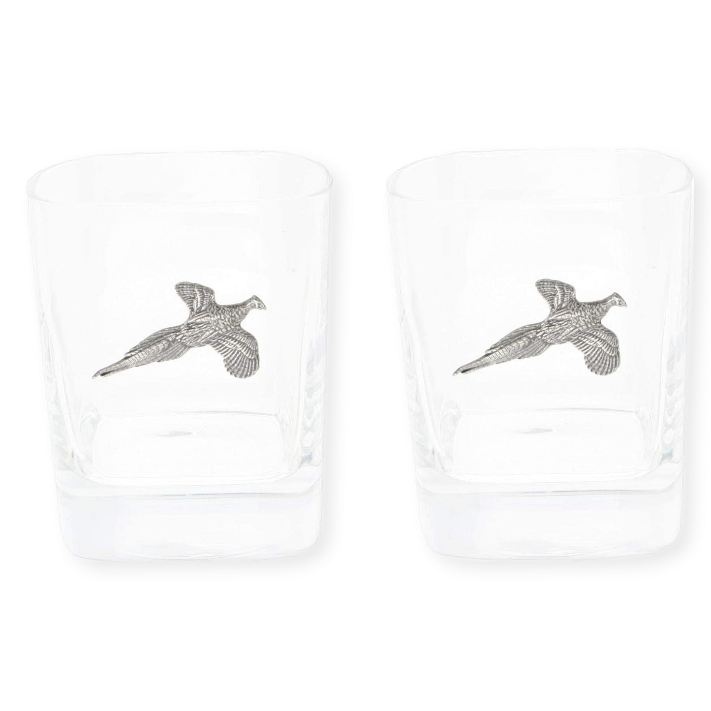 Woodland Animals Cut Crystal Glass Tumblers Gift Box