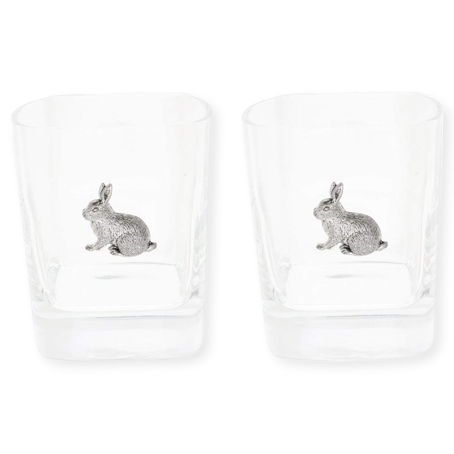 Woodland Animals Cut Crystal Glass Tumblers Gift Box