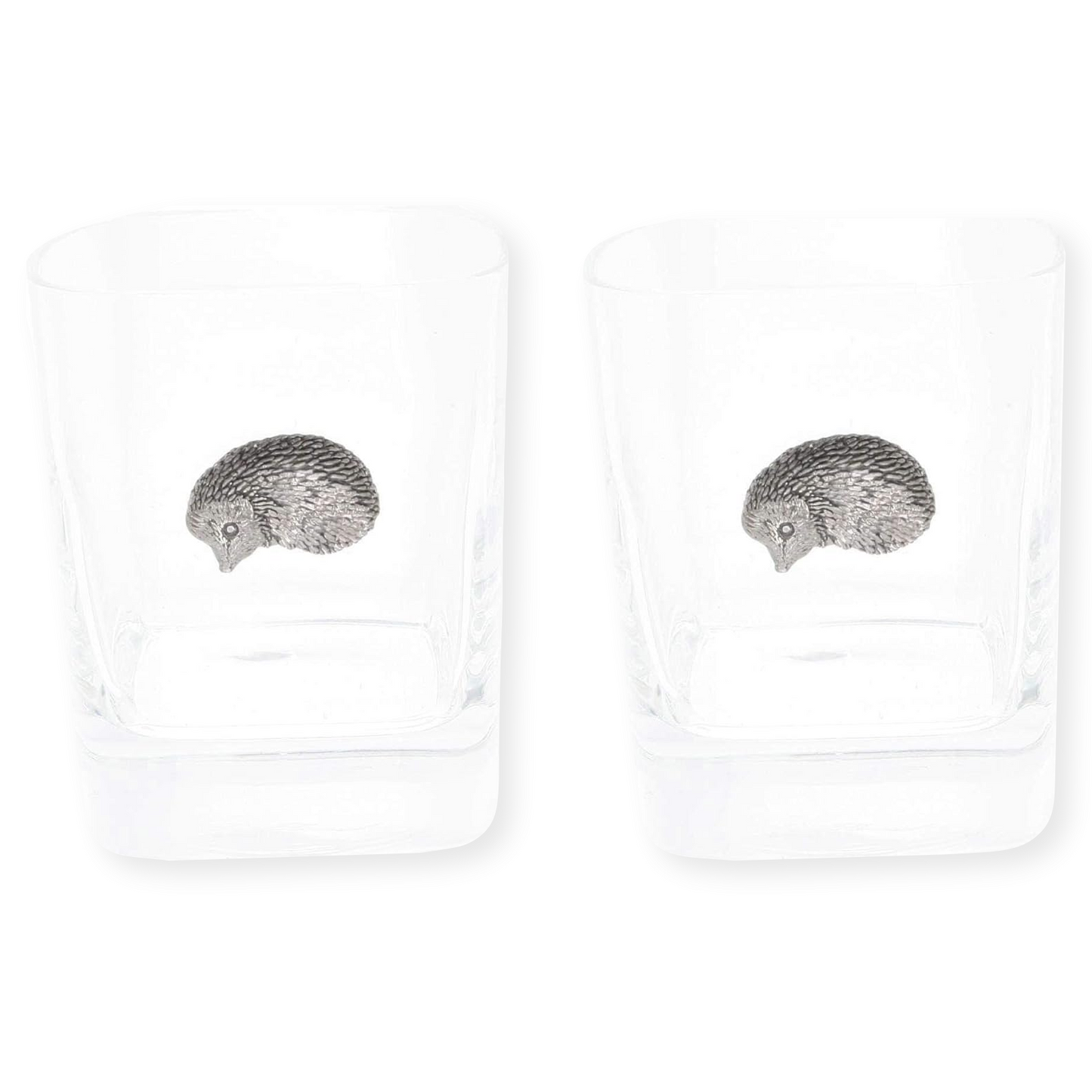 Woodland Animals Cut Crystal Glass Tumblers Gift Box