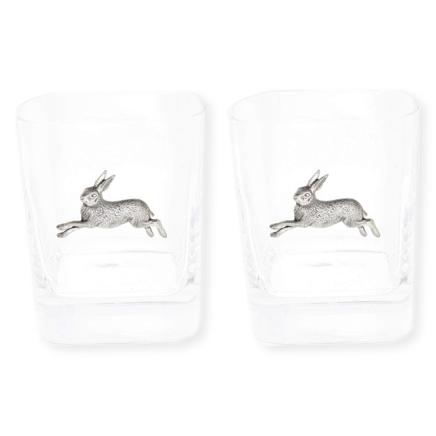 Woodland Animals Cut Crystal Glass Tumblers Gift Box