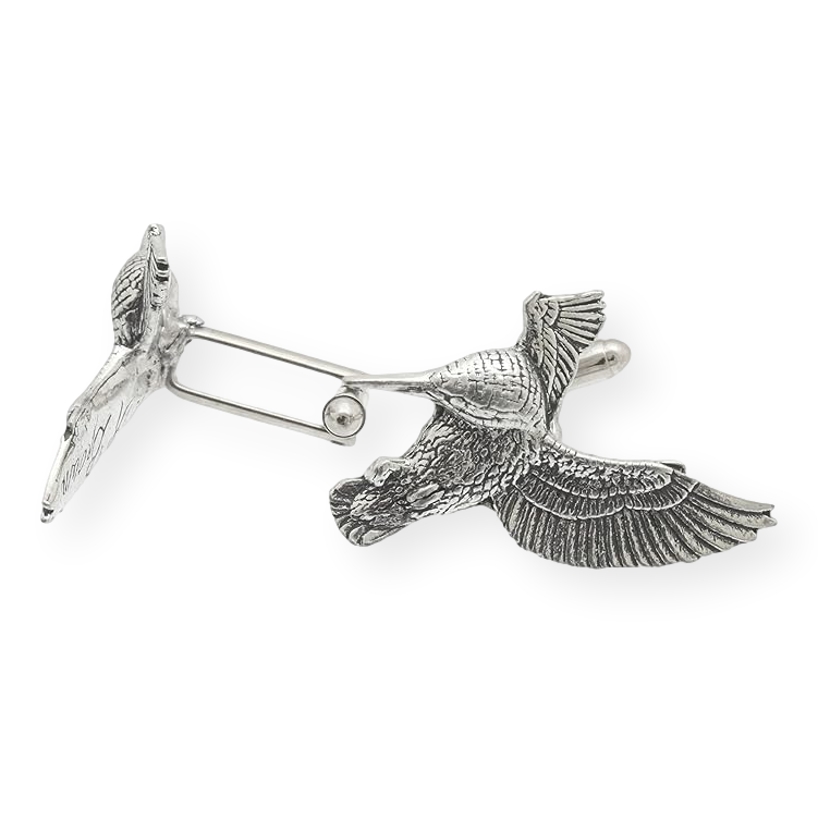 Kingfisher Cufflinks Made of English Pewter Gift Boxed