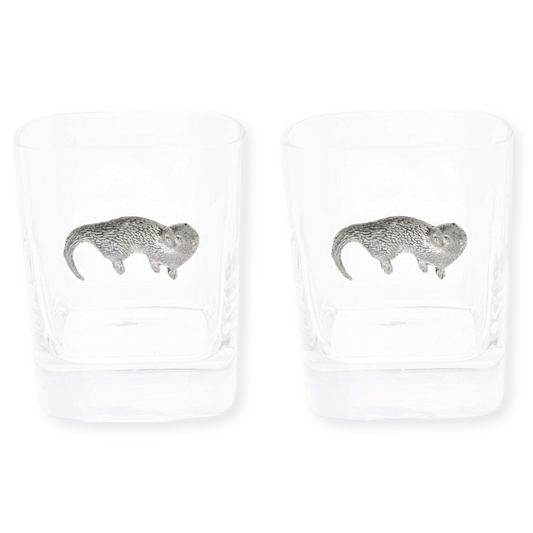 Riverbank Animals Pair of Glass Tumblers