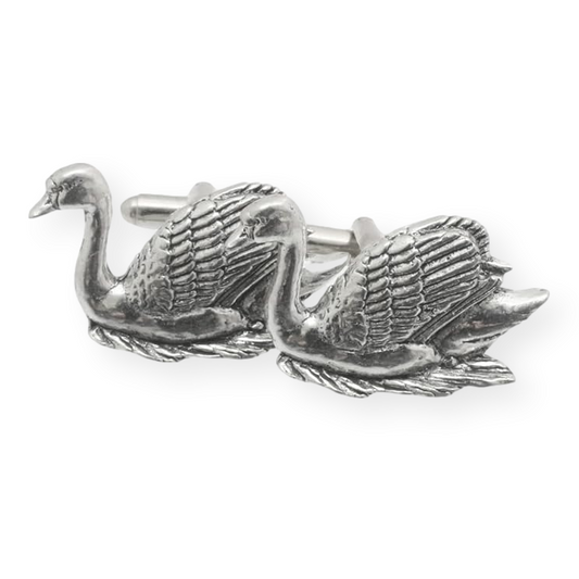 Swan Bird Pair of Cufflinks