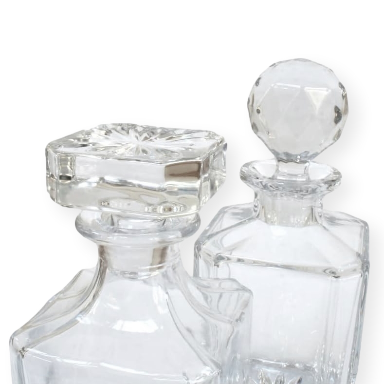 Safari Animals Cut Crystal Glass Decanters
