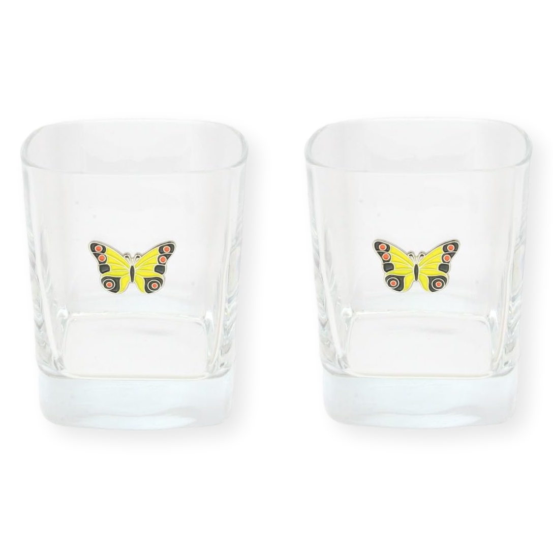 Butterflies & Bees Glass Tumblers