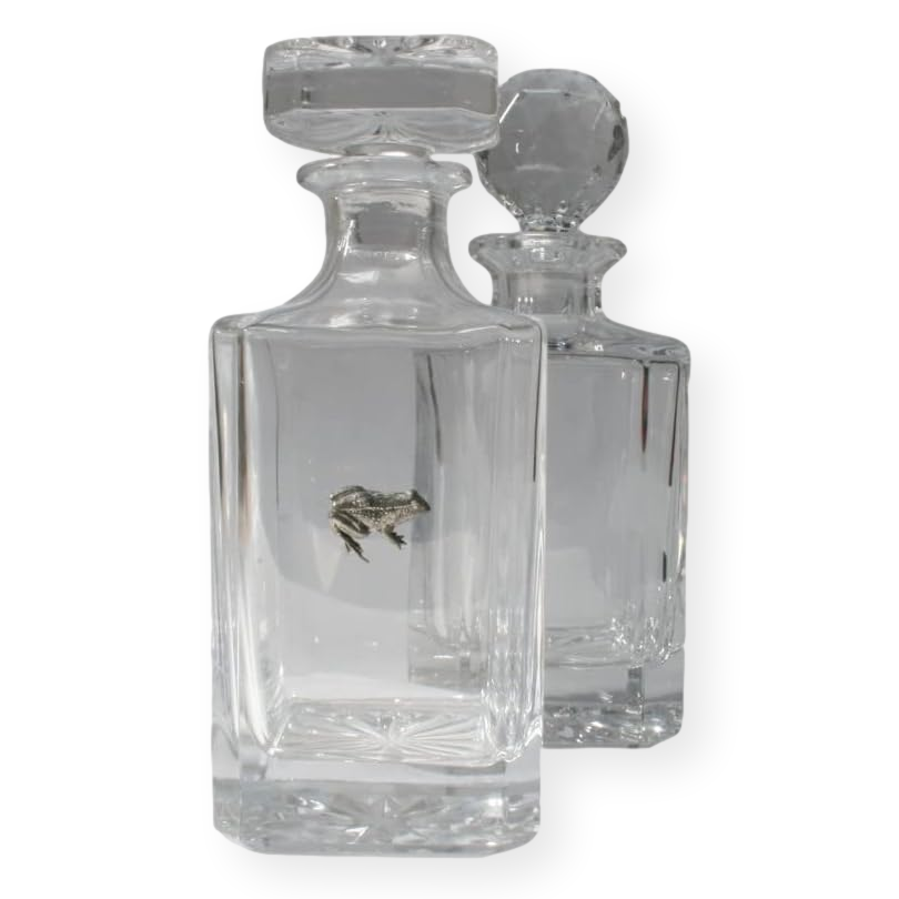 Riverbank Animals Glass Decanter
