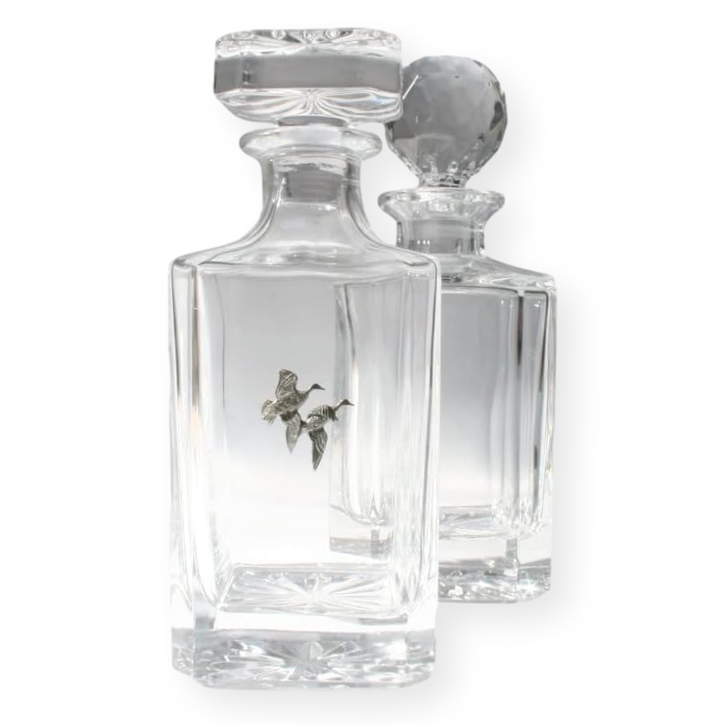Riverbank Animals Glass Decanter