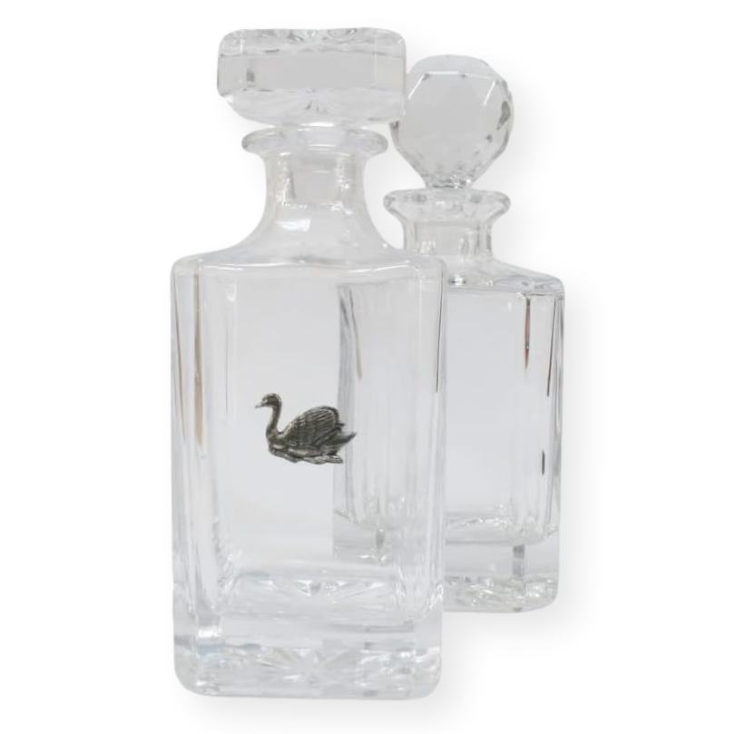 Riverbank Animals Glass Decanter