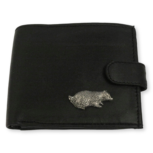 Woodland Animals Leather Wallet Brown or Black Wildlife Gift
