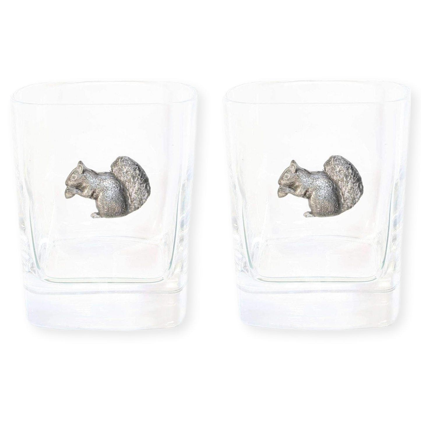 Woodland Animals Cut Crystal Glass Tumblers Gift Box