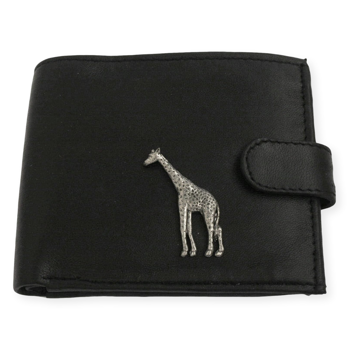 Safari Animals Leather Wallet Brown or Black Wildlife Gift