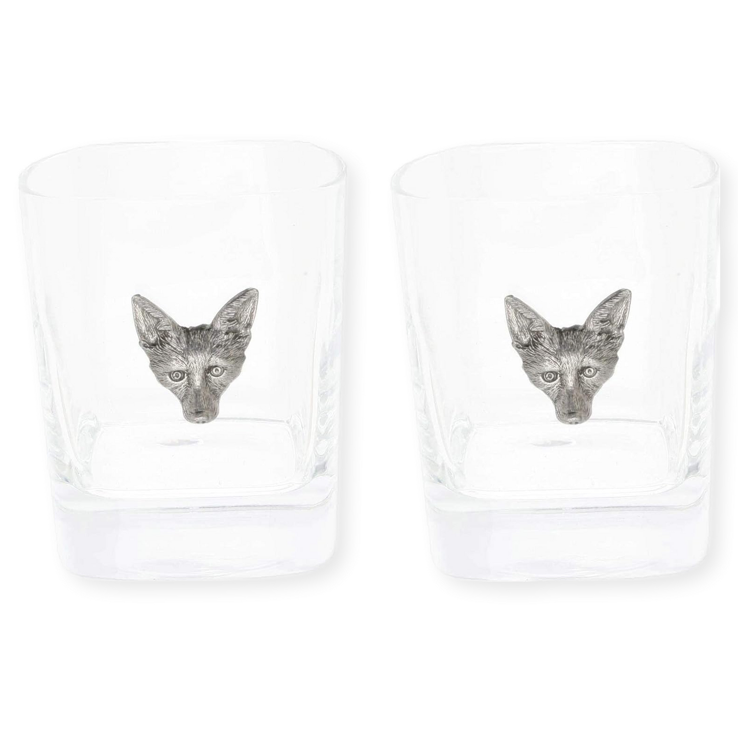 Woodland Animals Cut Crystal Glass Tumblers Gift Box