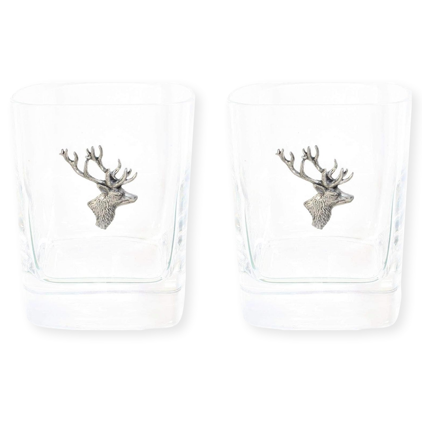Woodland Animals Cut Crystal Glass Tumblers Gift Box
