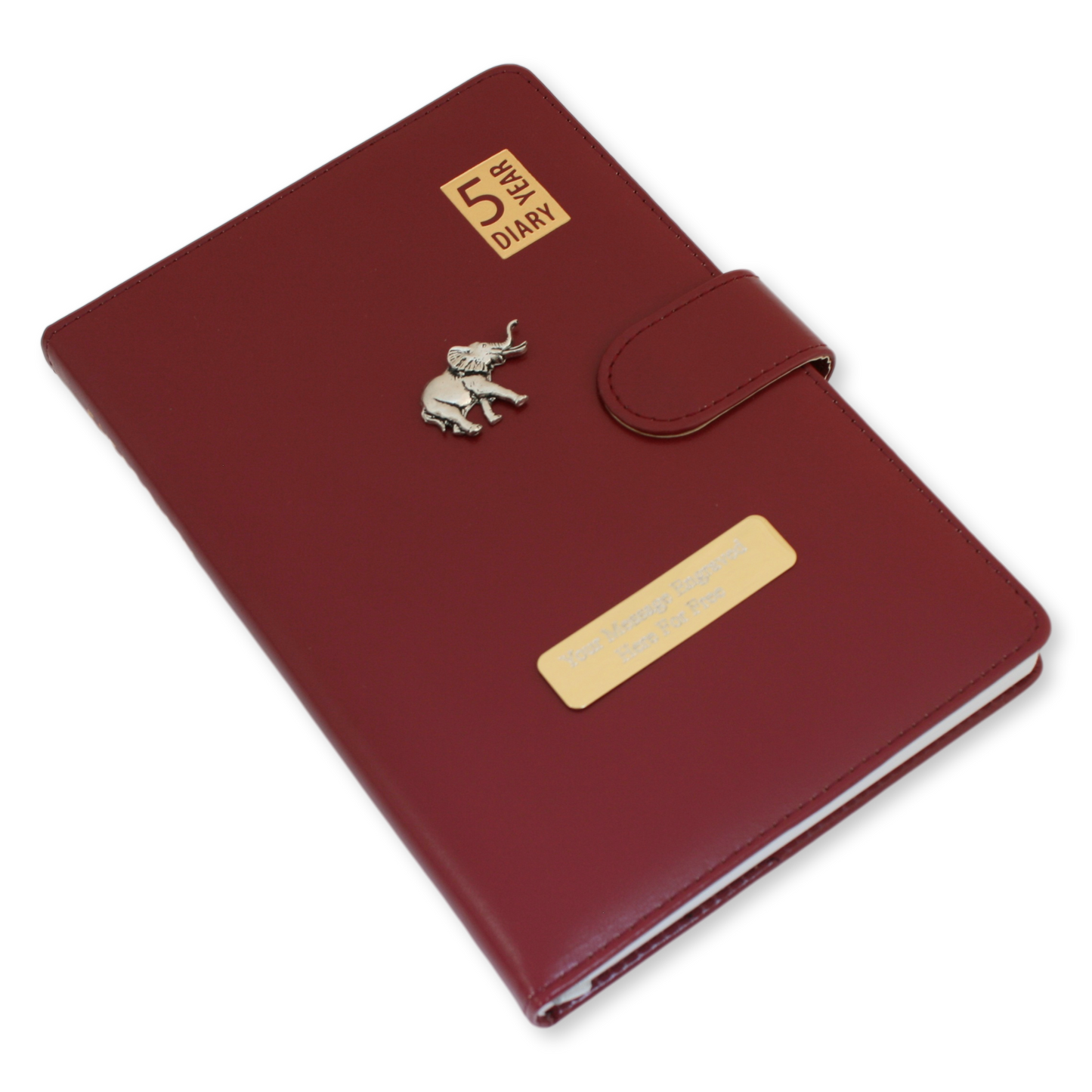Safari Animals Red 5 Year Diary Planner A5