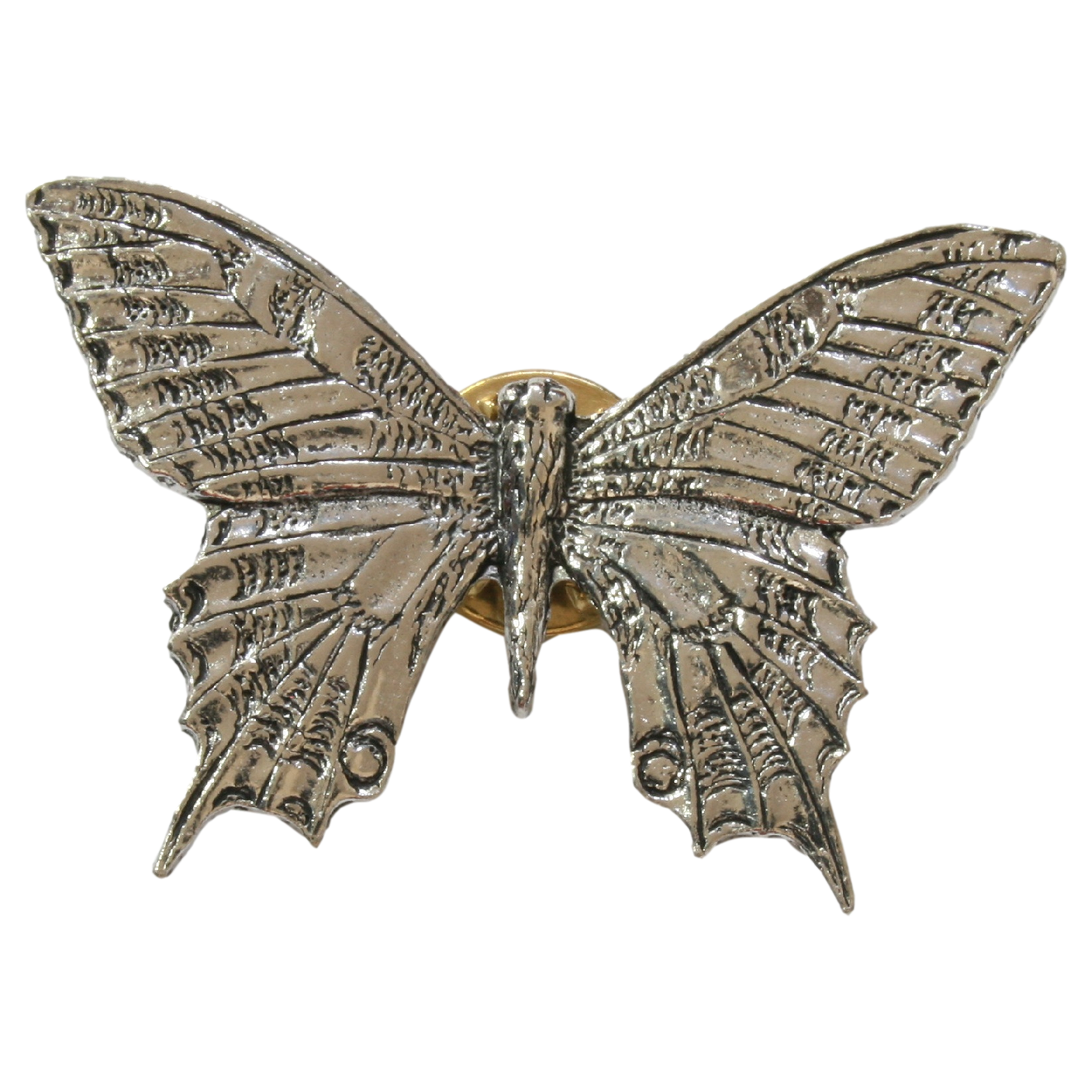 Pewter Butterfly Large Pin Badge Nature Wilding Gift