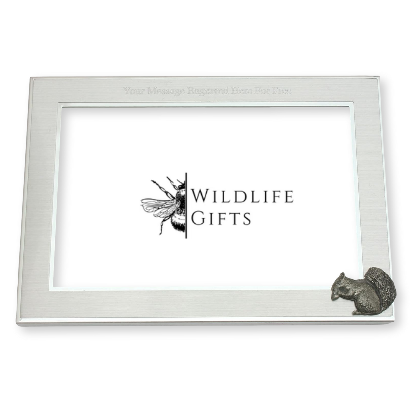 Woodland Animals Metal Photo Frame Landscape or Portrait Free Engraving