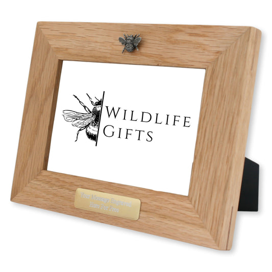 Bumble Bee Wooden Photo Frame Landscape or Portrait Personalised