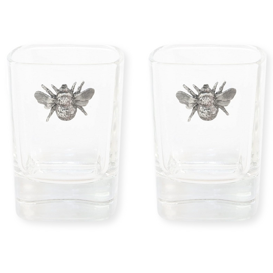 Butterflies & Bees 50ml Pair Of Shot Glasses