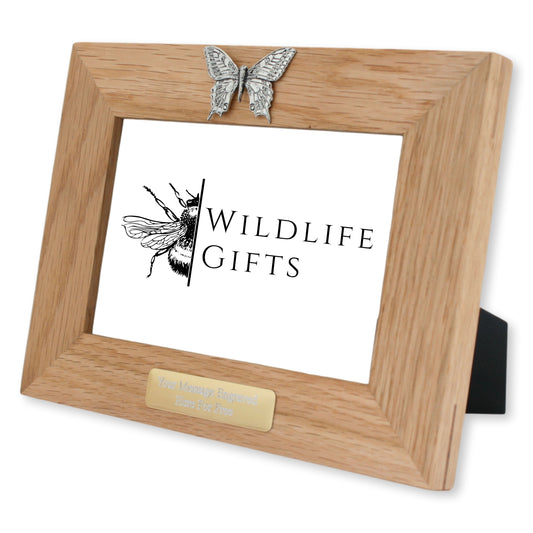 Butterfly Wooden Photo Frame Landscape or Portrait Free Engraving