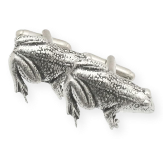 Frog Cufflinks Made of English Pewter Gift Boxed