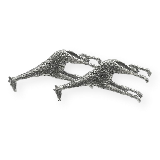 Giraffe Pair of Cufflinks English Pewter Gift Boxed