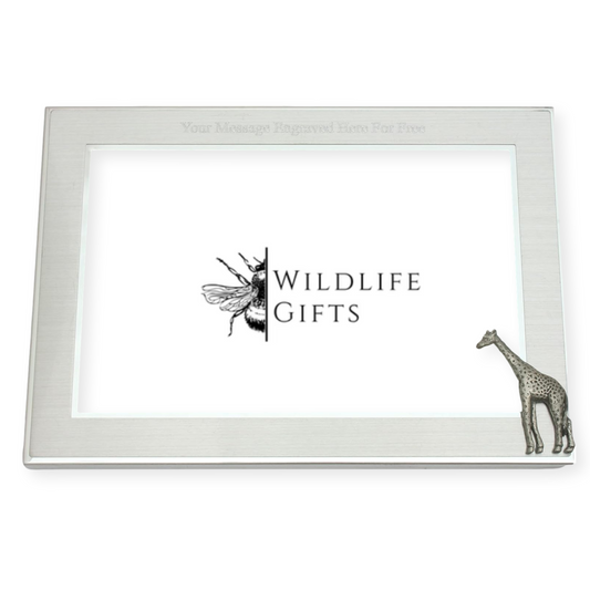 Safari Animals Metal Photo Frame Landscape or Portrait Free Engraving