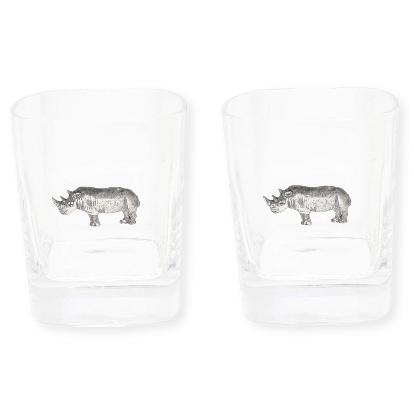 Safari Animals Pair of Glass Tumblers Gift Boxed