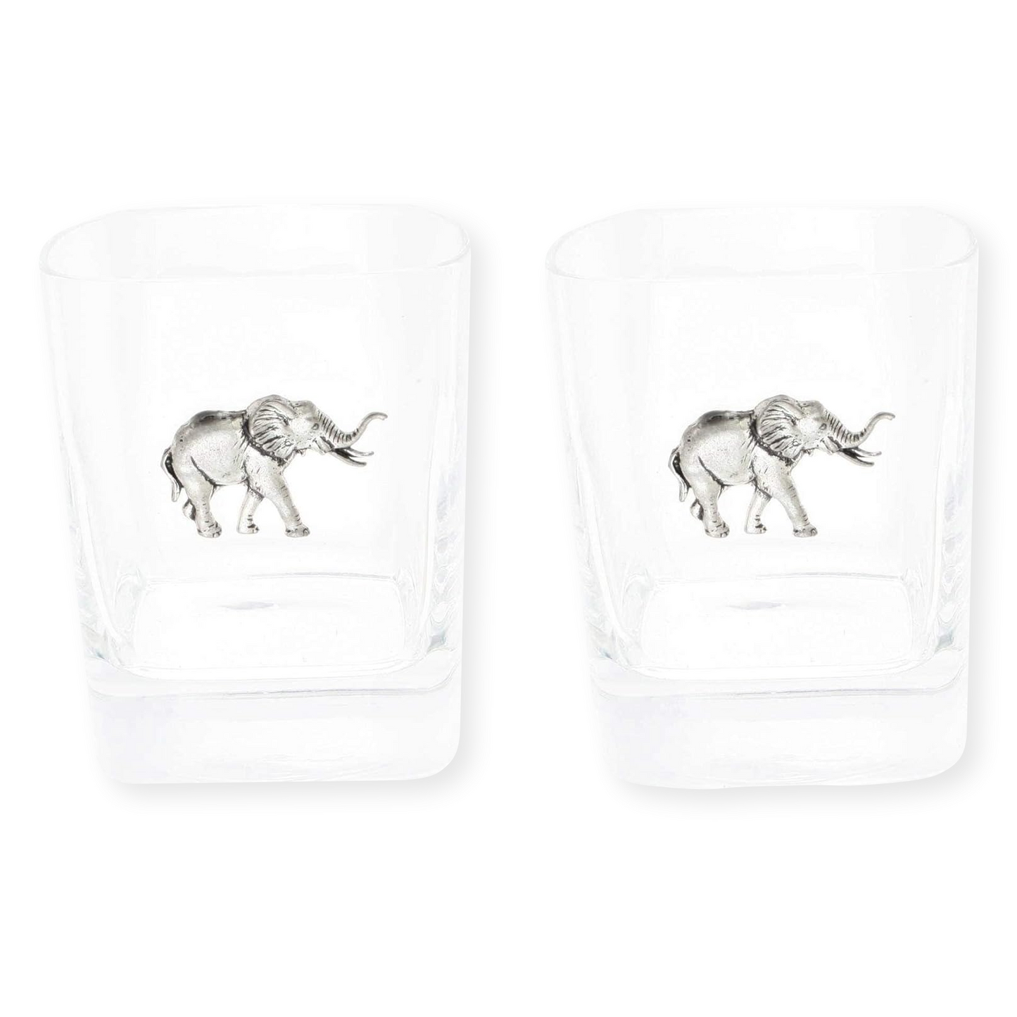 Safari Animals Pair of Glass Tumblers Gift Boxed