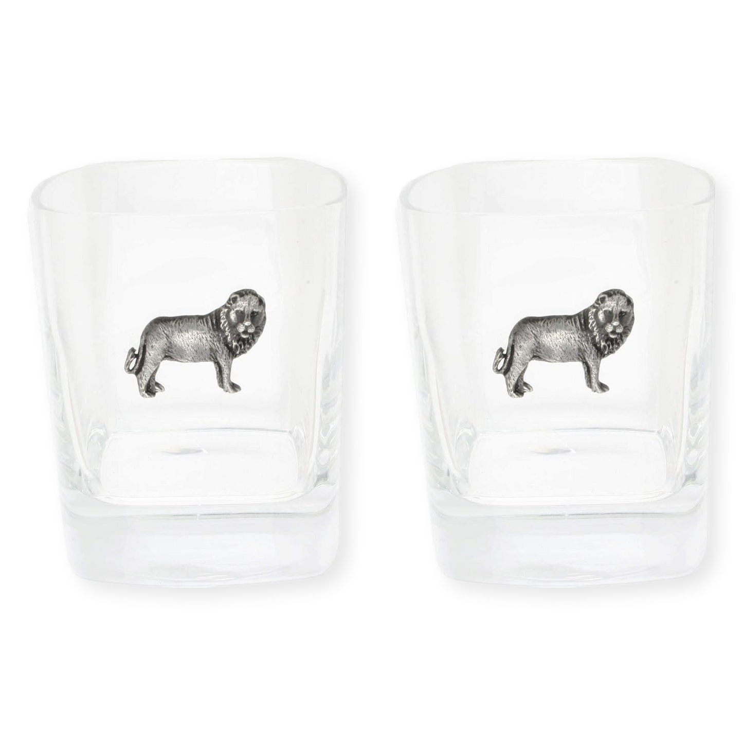 Safari Animals Pair of Glass Tumblers Gift Boxed