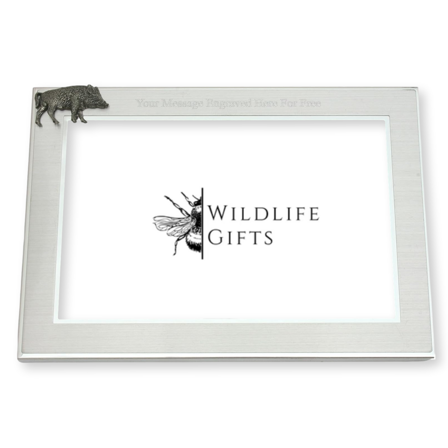 Woodland Animals Metal Photo Frame Landscape or Portrait Free Engraving