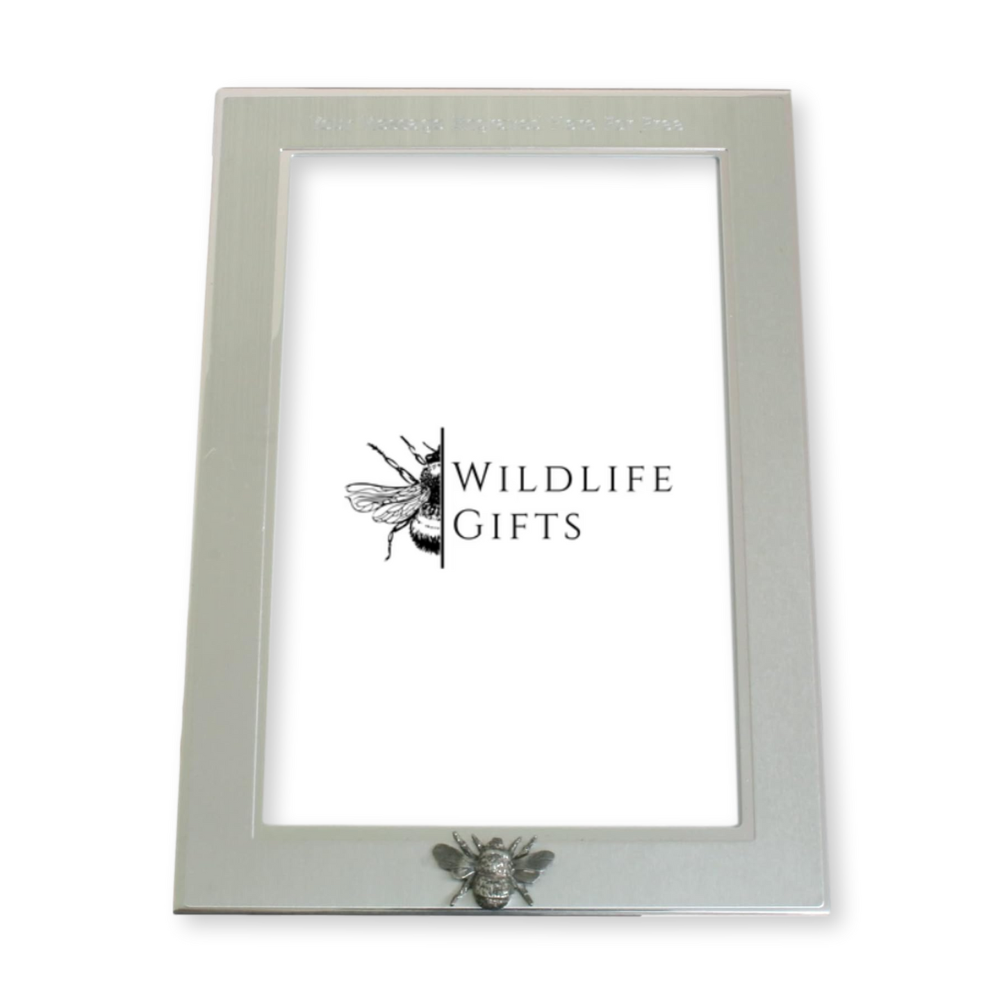 Bee Metal Photo Frame Nature Gift Landscape or Portrait Free Engraving