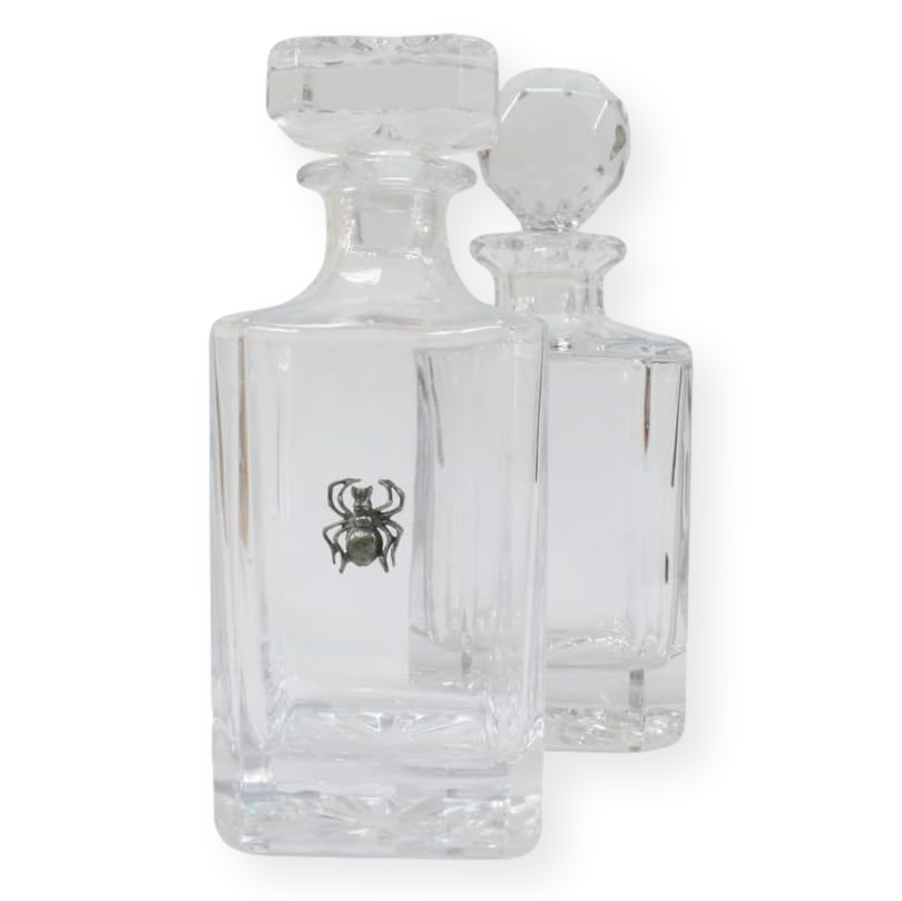 Insect Designed Cut Crystal Glass Decanters