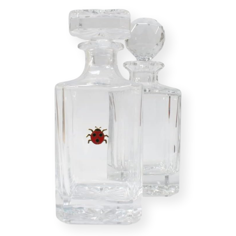 Insect Designed Cut Crystal Glass Decanters