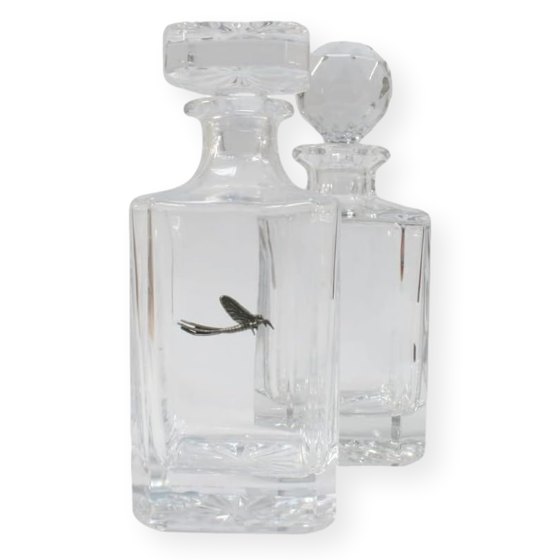 Insect Designed Cut Crystal Glass Decanters