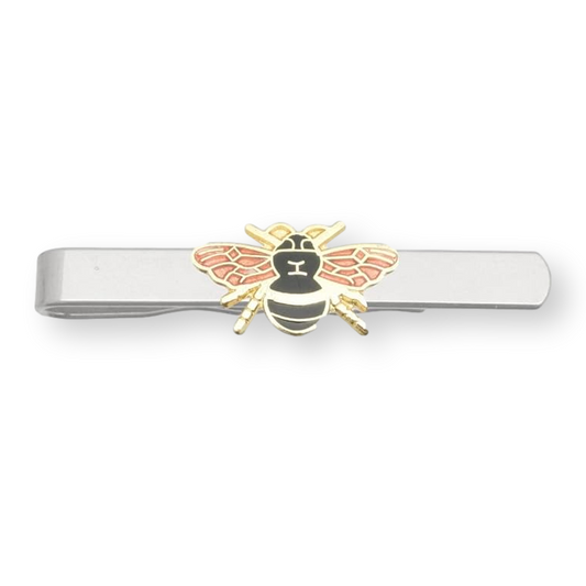 Enamel Bee Tie Slide With Gift Pouch