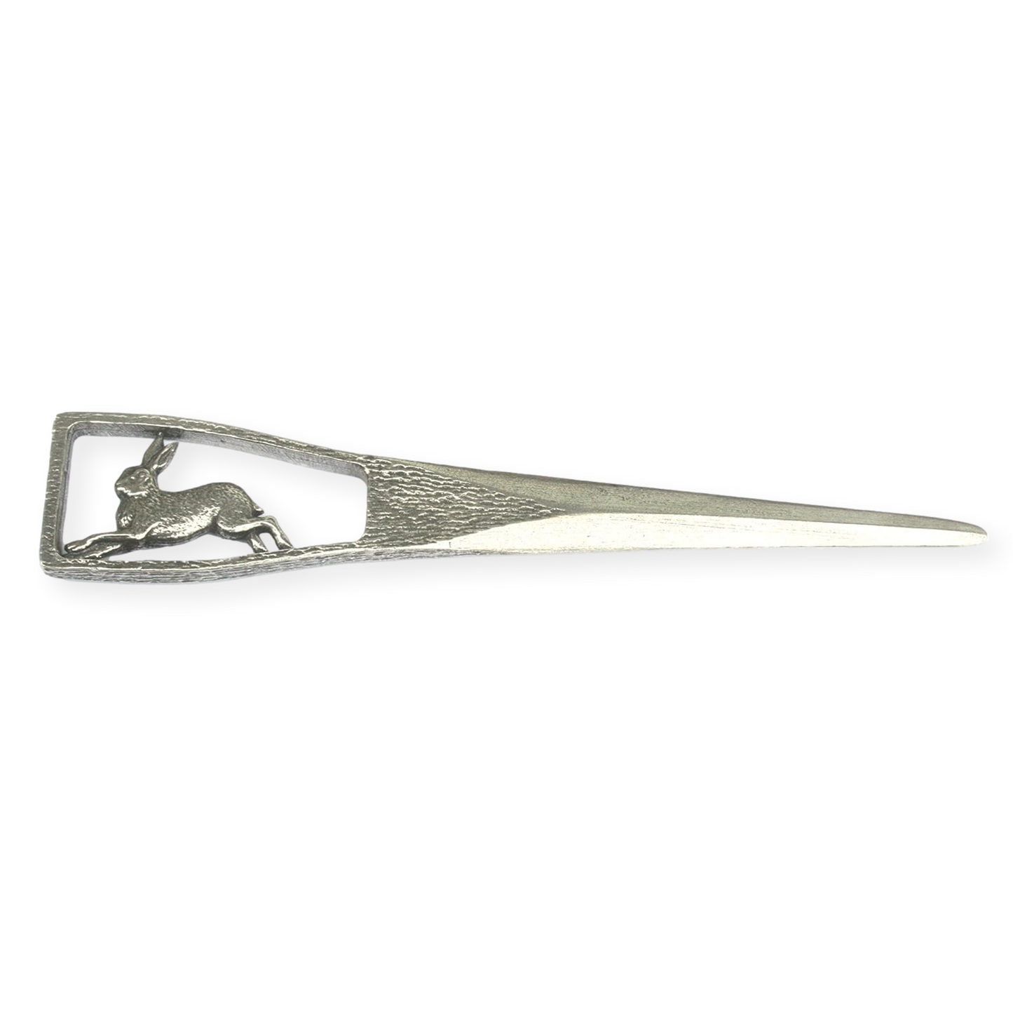 Hare Running Pewter Hand Cast Letter Opener