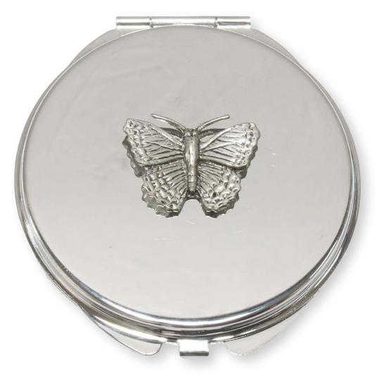 Butterfly Compact Mirror Nature Gift Free Engraving