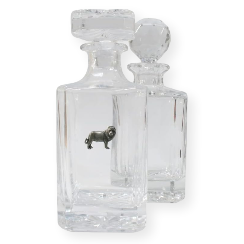 Safari Animals Cut Crystal Glass Decanters