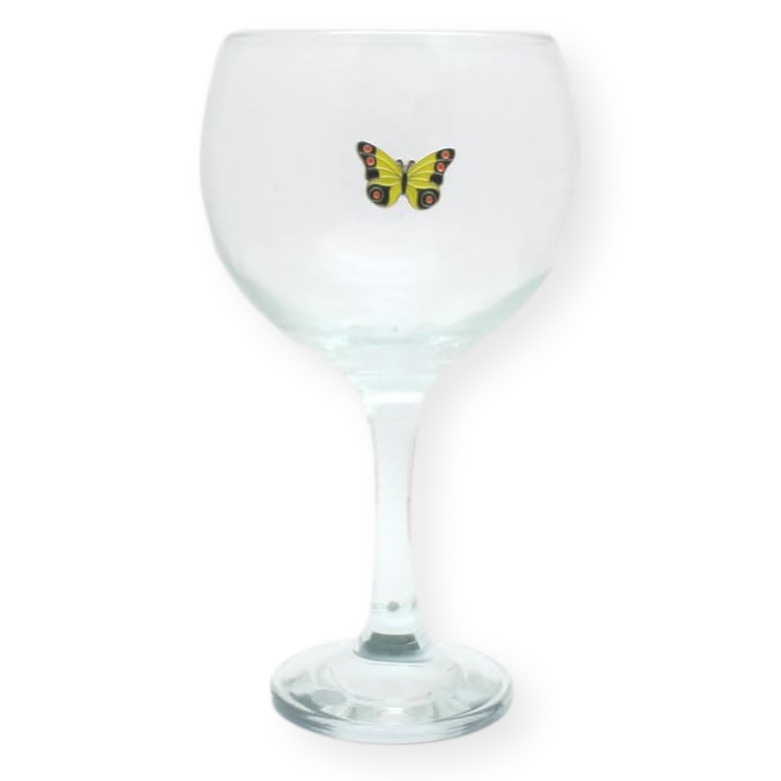 Bumble Bees and Butterflies Balloon Gin Glass 23 Oz