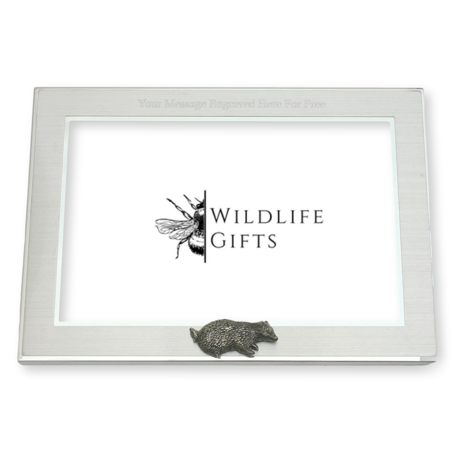 Woodland Animals Metal Photo Frame Landscape or Portrait Free Engraving