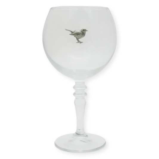 British Birds Balloon Gin Glass 23 Oz