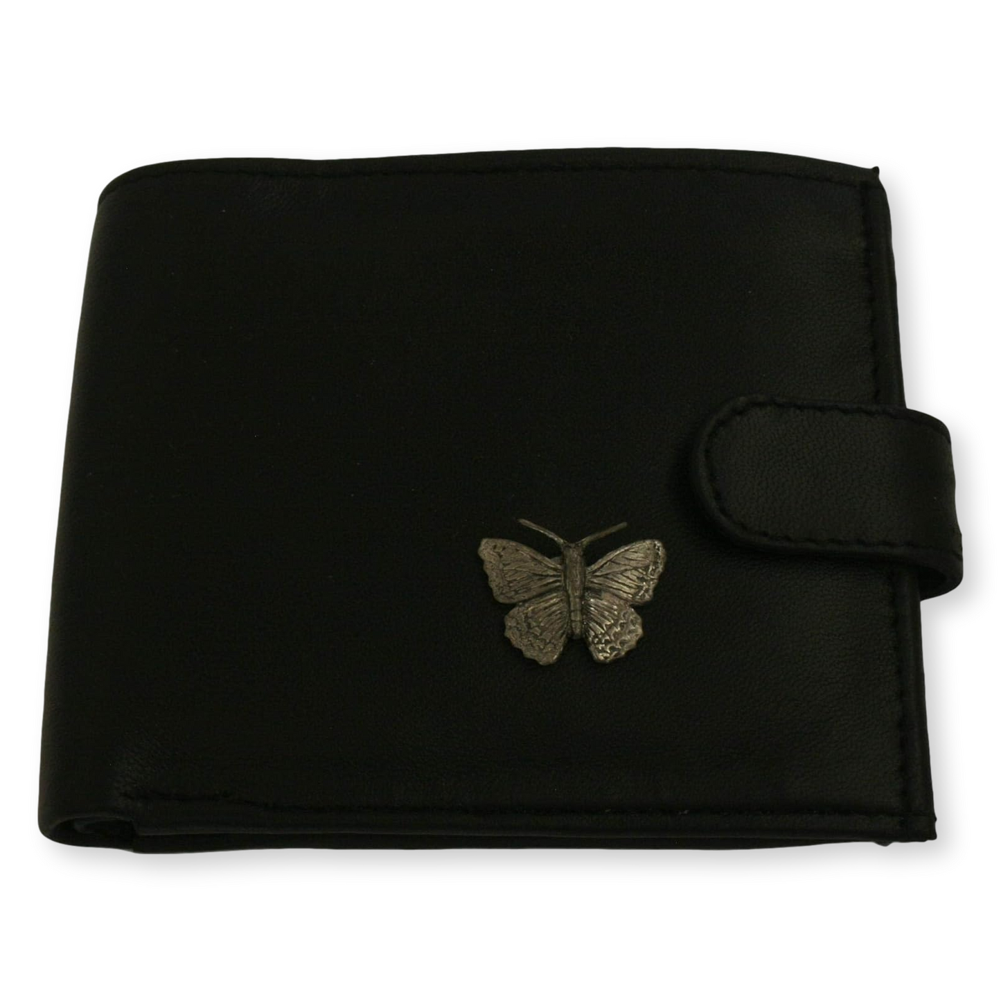 Butterfly Leather Wallet Brown or Black Wildlife Gift