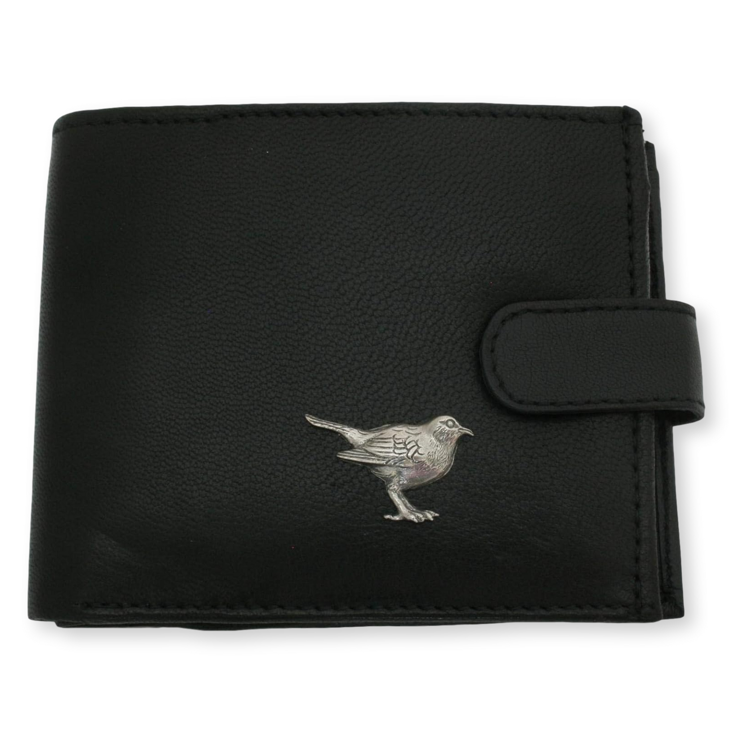 Birds Leather Wallet Brown or Black Wildlife Gift