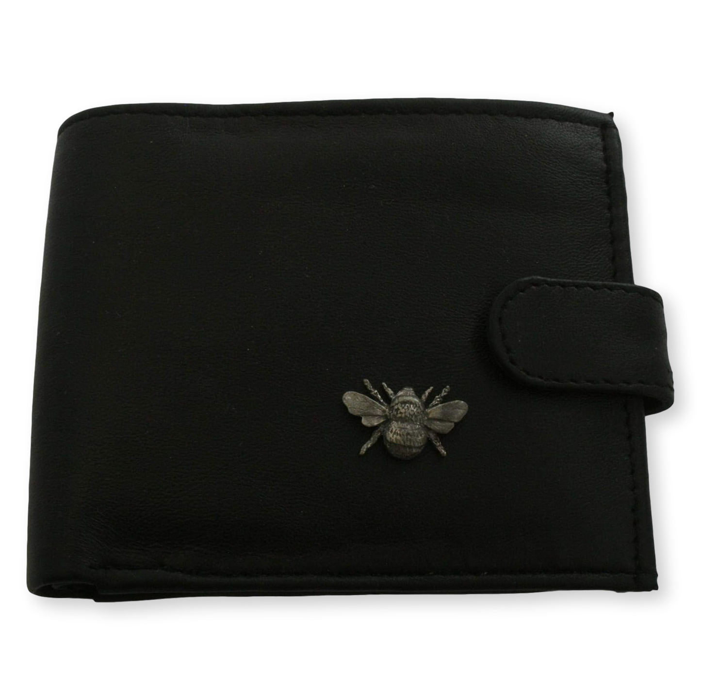 Bee Leather Wallet Brown or Black Wildlife Gift