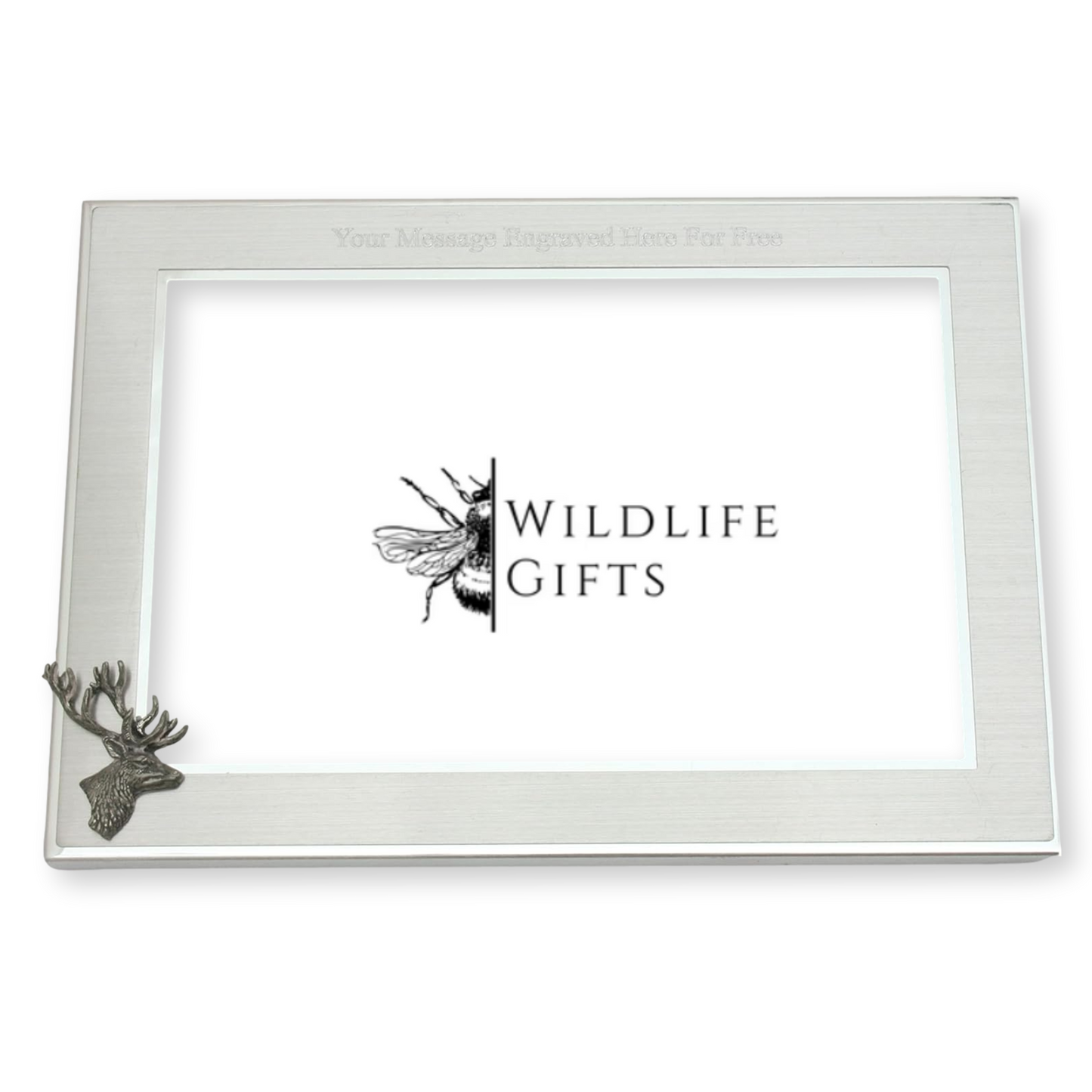 Woodland Animals Metal Photo Frame Landscape or Portrait Free Engraving