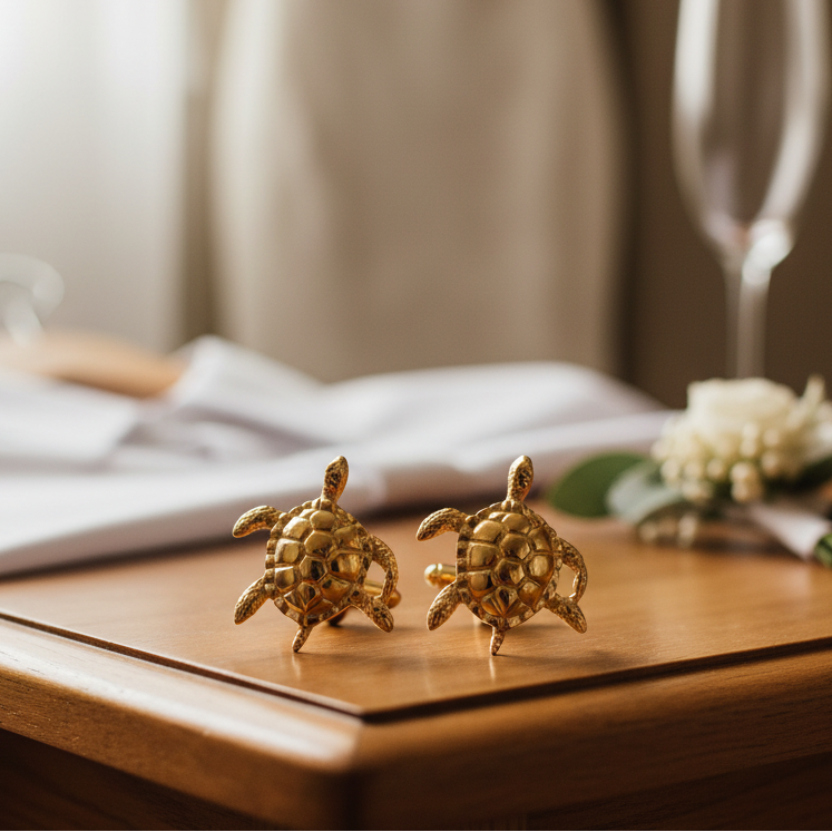 Gold Turtle Cufflinks