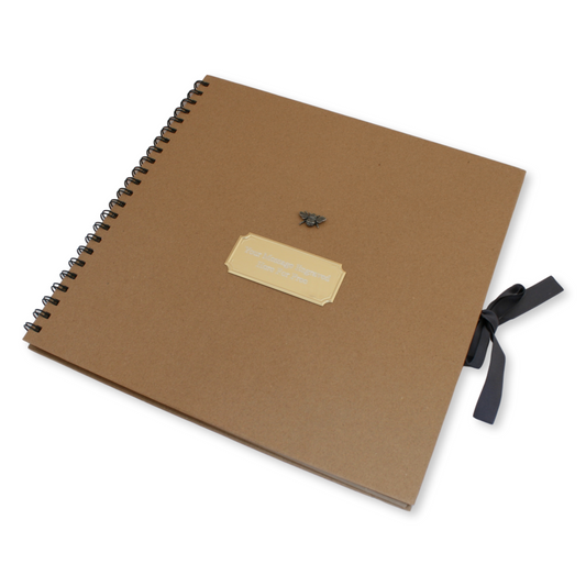 Bumble Bee Brown Large Scrapbook 12"x12" Personalised
