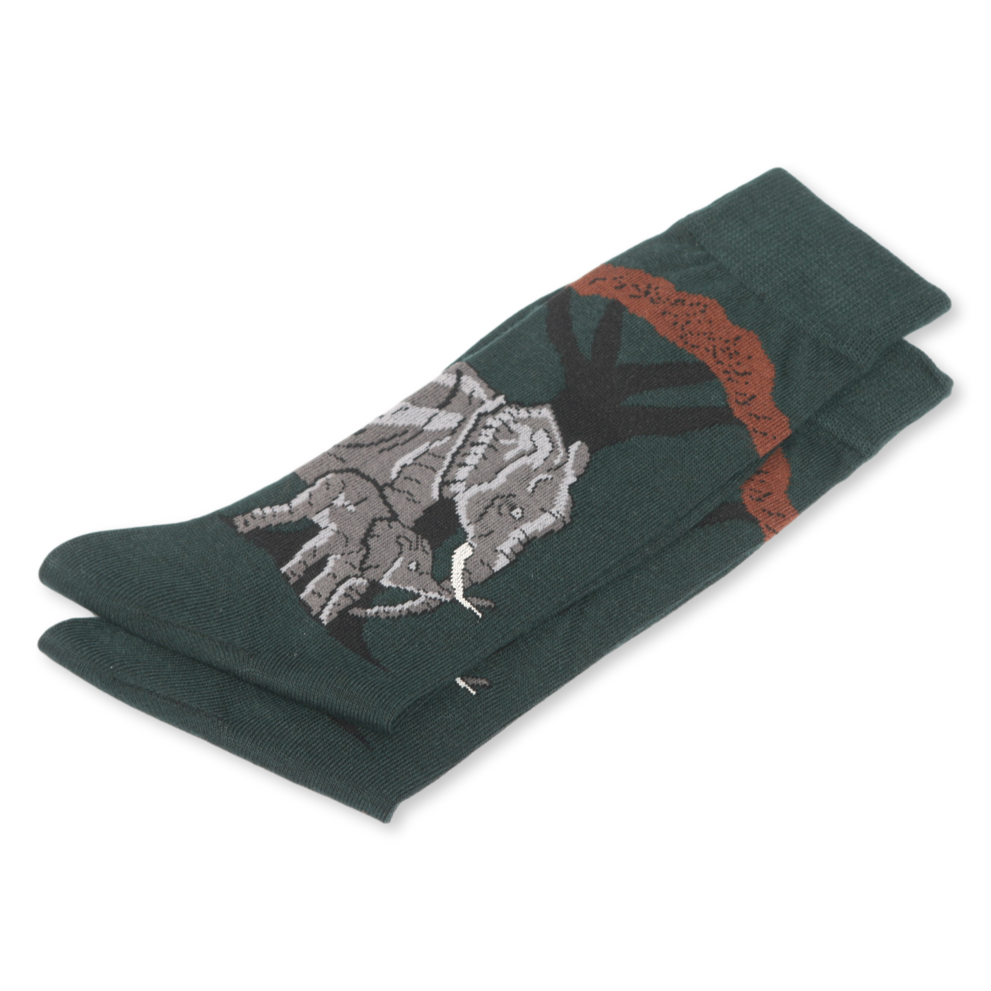 Elephant Safari Socks On Green UK 6–11