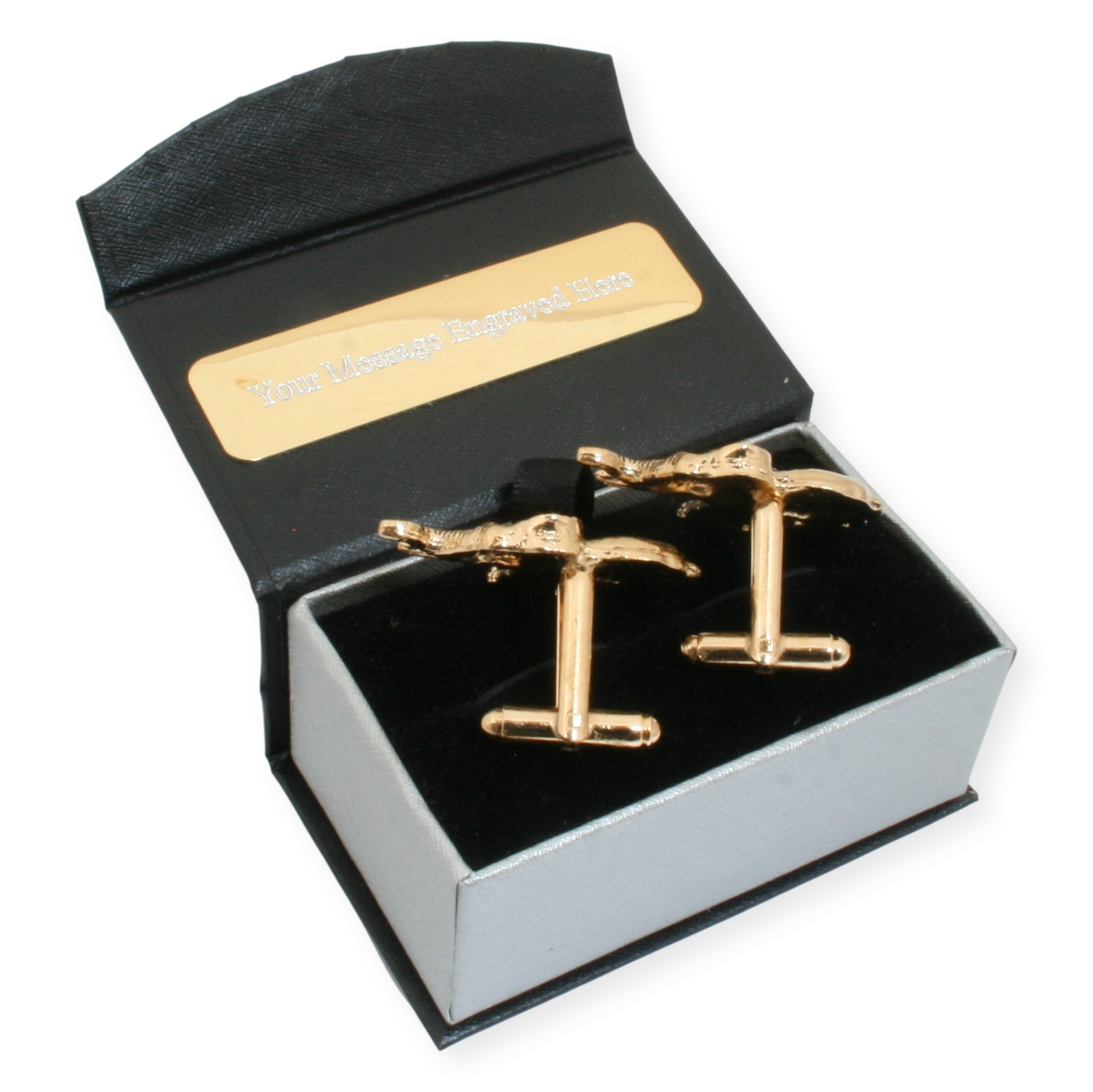 Elephant Gold Plated Pair Of Cufflinks & Engraving Option