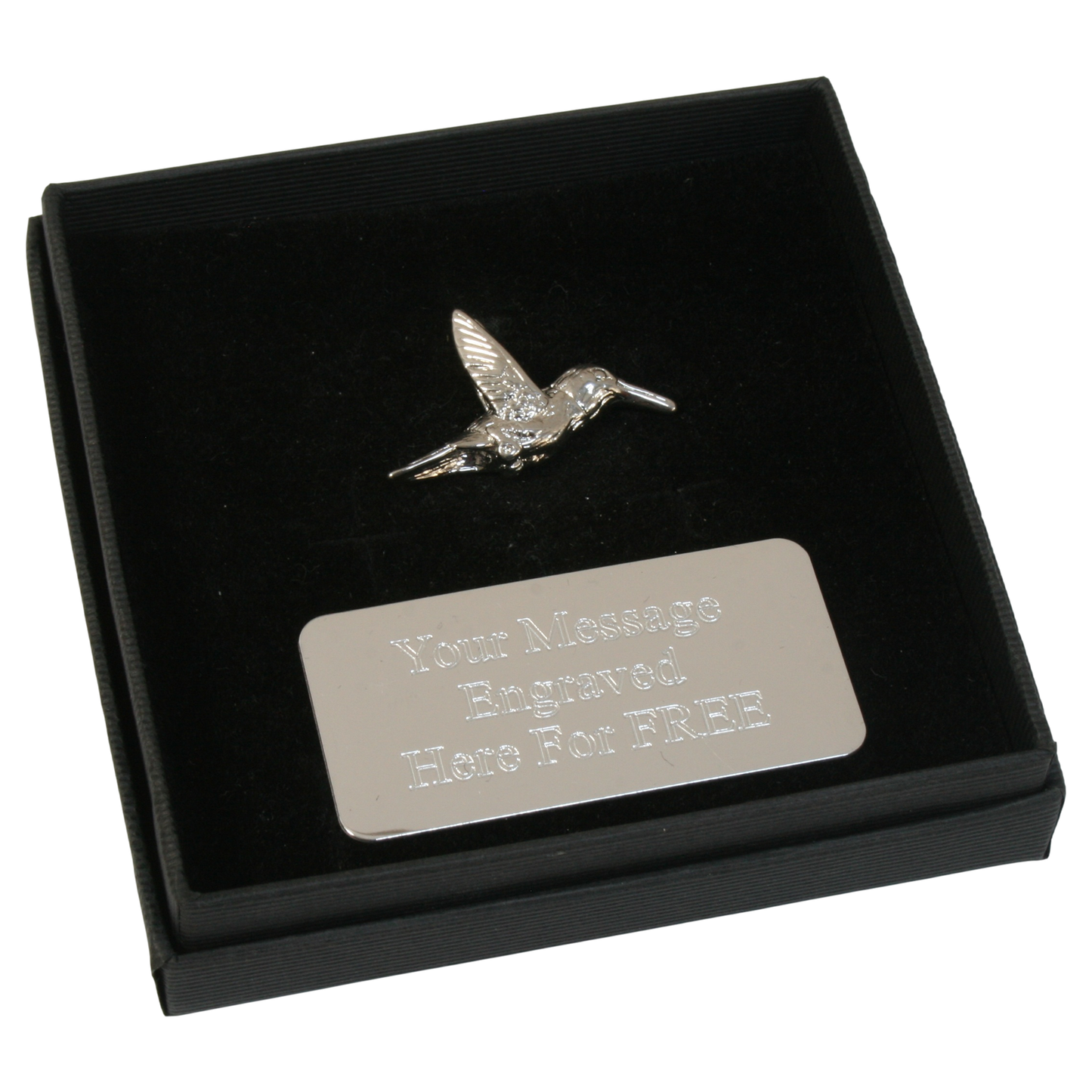 Birds Pin Badge Nature Wilding Gift Engraved Box